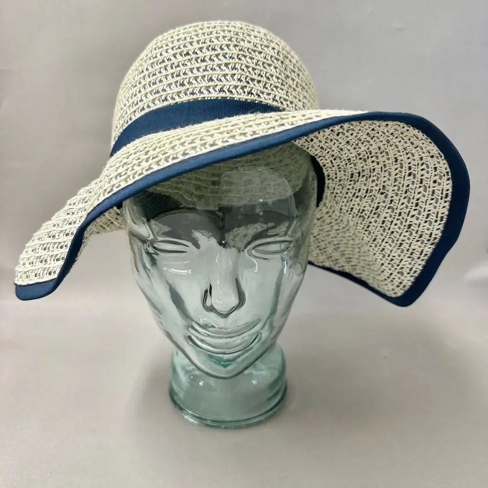 San Diego Hat Company Contrasting Edged Sun Brim Hat Hook & Loop‎ back
